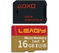 LEAGY SD2Vita V3.0 Carte de Jeu PSVita avec Carte Micro SD 16 Go, microSDHC UHS-I Haute Vitesse avec Adaptateur Micro SD pour PS Vita 1000/2000 système 3.60