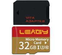 LEAGY SD2Vita V3.0 Carte de Jeu PSVita avec Carte Micro SD 32 Go, microSDHC UHS-I Haute Vitesse avec Adaptateur Micro SD pour PS Vita 1000/2000 système 3.60