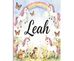 Leah Personalized Coloring Book: This fun and engaging kids coloring book features a bright, glossy cover with a cool original girl-themed design and ... and screen-free fun at home or on the go.