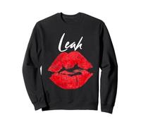 Leah Red Lips Prénom personnalisé Sweatshirt