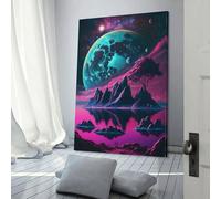 Leak_and_Planet Peintures murales pour salon, décoration moderne pour la maison, 50 x 75 cm