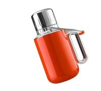 Leak Proof Bouilloire isotherme en acier inoxydable 316 avec thermomètre mécanique - Grande capacité, portable, for le thé à la maison ou en extérieur(Orange,1000ml)