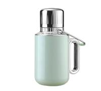 Leak Proof Bouilloire isotherme en acier inoxydable 316 avec thermomètre mécanique - Grande capacité, portable, for le thé à la maison ou en extérieur(Green,800ml)
