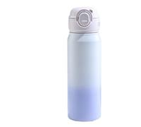 Leak Proof Gobelet isotherme à double paille en acier inoxydable 304 grande capacité, bouteille d'eau portable et esthétique(Purple)
