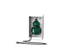 Leak Proof Gobelet isotherme Style Gourd - Mini mug portable en acier inoxydable 316, gobelet à paille esthétique for les déplacements(Green,300ml)