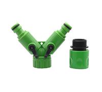 Leak-proof pipe hose fittings Y Splitter Valve With Quick Connector Garden Irrigation Water Flow Control Valve Agriculture Tool Drip Irrigation Fittings 20Pcs (Color : Green, Diameter : 3/4'')