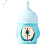 Leak-Proof Squeezable Kitten Bottle, 2025 New Kitten Bottles for Nursing Pet Feeding, Anti-Choking Air Valve for Flow Control for Nursing Puppy Milk (20/80ml 2pcs) (Blue,80ml)