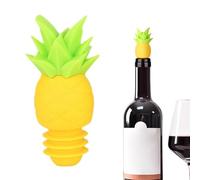 Leakproof Wine Bottle Stopper, Pineapple Shape Silicone Sealer, Universal Fit Plug with Airtight Preservation, Food Grade Silicone Wine Saver, Bar Accessory Tropical Style, Bottle Stopper for Home