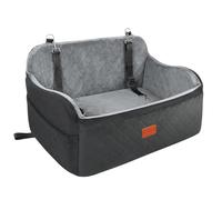 Lealchum Siège de Voiture pour Chien jusqu'à 25 kg, 2 laisses réglables à Clipser pour 2 Petits Chiens, siège de Voiture entièrement Amovible et Lavable avec 2 Poches de Rangement, Facile à Installer