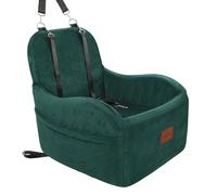 Lealchum Siège de voiture rehausseur pour chiens de petite/moyenne taille, coussin surélevé de 15,2 cm, entièrement amovible et lavable, 2 poches de rangement et 3 sangles, s'adapte aux sièges avant