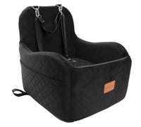 Lealchum Siège de voiture rehausseur pour chiens de petite/moyenne taille pesant jusqu'à 15,9 kg, coussin surélevé s'adapte aux sièges avant/arrière, entièrement amovible et lavable, 2 poches de