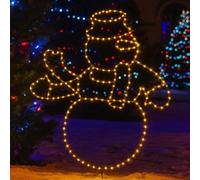 LEALIGHT blachere illumination Bonhomme de Neige Micro LED - Blanc Chaud - 200 LED - Intérieur/Extérieur IP44