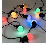 LEALIGHT blachere illumination Guirlande guinguette - 4,5m - Blanc chaud - Hybride Secteur/solaire (Multicolore)
