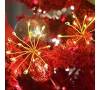 LEALIGHT blachere illumination Guirlande lumineuse décorative 15 bouquets - 225 micro LED blanc chaud - Intérieur IP20 - Câble argent discret - Guirlande pour sapin, table et déco murale