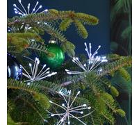 LEALIGHT blachere illumination Guirlande lumineuse décorative 15 bouquets - 225 micro LED blanc pur - Intérieur IP20 - Câble argent discret - Guirlande pour sapin, table et déco murale