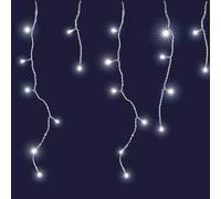 LEALIGHT blachere illumination Guirlande stalactite solaire - 8m - Frise lumineuse pour façade (Blanc pur)