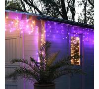 LEALIGHT blachere illumination Rideau lumineux de toiture et façade - Multicolore - Pilotable avec télécommande - 6m x0,4m - raccordable x3