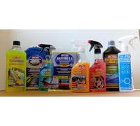 lealine.it Kit Mafra Car Shampooing et Cire+Cercles et Caoutchoucs+Microfiber Wash+Glass Cleaner+Traitement Plastique+Comfort Car Wash Pad+Martina 2.0+Lealine Professional Care Ma-Fra (Bleu)