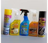Lealine.it Ma-Fra Kit metal car + tueur élimine les insectes + traitement 3 en 1 tissus + traitement 3 en 1 plastiques + extra black