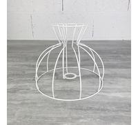 Lealoo Abat-Jour Cloche Blanc 20 cm, Armature Dôme 10 Branches Époxy Anticorrosion, Pour E14, Montage au Plafond, Ronde, Industriel