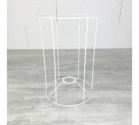 Lealoo Armature Ronde Blanche pour Abat-Jour, Hauteur 30 cm et Diam. 20 cm, Douille E27, 38mm, Colonne