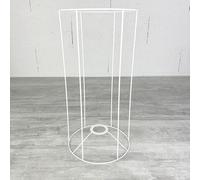 Lealoo Armature Ronde Blanche pour Abat-Jour, Hauteur 40 cm et Diam. 20 cm, Douille E27, 38mm, Colonne