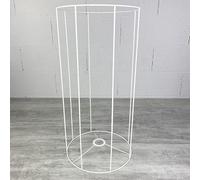 Lealoo Armature Ronde Blanche pour Abat-Jour, Hauteur 60 cm et Diam. 30 cm, Douille E27, 38mm, Colonne