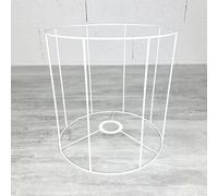 Lealoo Armature Ronde Blanche pour Abat-Jour, Hauteur et Diam. 25 cm, Diam. Douille E27, 38mm