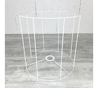 Lealoo Armature Ronde Blanche pour Abat-Jour, Hauteur et Diam. 30 cm, Diam. Douille E27, 38mm