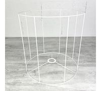 Lealoo Armature Ronde Blanche pour Abat-Jour, Hauteur et Diam. 35 cm, Diam. Douille E27, 38mm