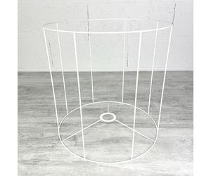 Lealoo Armature Ronde Blanche pour Abat-Jour, Hauteur et Diam. 35 cm, Diam. Douille E27, 38mm