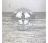 Lealoo Boule en Plastique à Fond Plat, diam. 14 cm, Cristal Transparent séparable, Contenant sécable à Poser