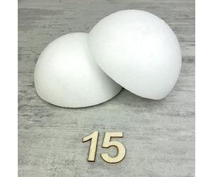 Lealoo Boule polystyrène séparable, diam 15 cm/150 mm, Sphère sécable en Styropor Blanc densité Pro