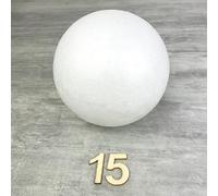 Lealoo Boule polystyrène Styropor Pleine diam. 15 cm/150 mm, densité Pro