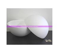 Lealoo Boule polystyrène Styropor séparable, diam 25 cm/250 mm, Sphère sécable en Styropor Blanc densité Pro
