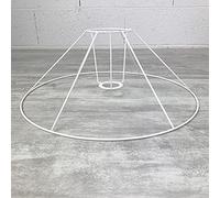 Lealoo Carcasse Abat-Jour Conique 40 x 21 cm, Armature 6 Branches, epoxy anticorrosion, E27 Blanc