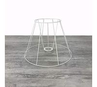 Lealoo Carcasse Abat-Jour Empire 20 cm, Petite Armature Cone 8 Branches en epoxy anticorrosion, pour E14