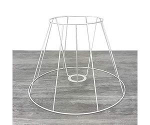 Lealoo Carcasse Abat-Jour Empire 40 cm, Armature Cone 8 Branches en epoxy anticorrosion, pour E27