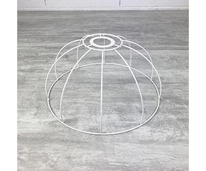 Lealoo Carcasse Suspension Cloche 30 cm, Abat-Jour Armature Dôme 10 Branches en epoxy anticorrosion, pour E27