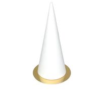 lEALOO Cone en polystyrène plein, Hauteur 40 cm, Présentoir à macarons, Diamètre de base 18 cm, Styro blanc