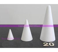 Lealoo Cône polystyrène, Hauteur 20 cm, diamètre de la Base 9 cm, densité supérieure