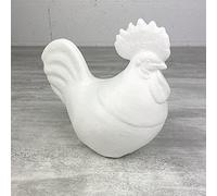Lealoo Coq en polystyrène, Hauteur 15 cm x Longueur 18,5 cm, Animal de la Ferme densité supérieure