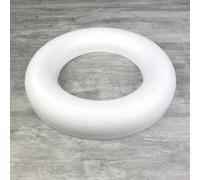 Lealoo Demi-Anneau/Couronne polystyrène à Fond Plat, 30 cm, Haute densité