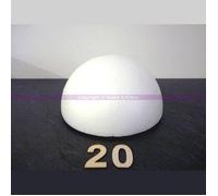 Lealoo Demi-Sphère de 20 cm de diamètre, Dôme Creux en polystyrène de 10cm de Haut