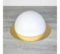 Lealoo Demi-Sphère de 20 cm de diamètre, Dôme Creux en polystyrène Hauteur 10 cm, Présentoir apéritif, Plateau doré réversible
