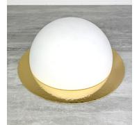 Lealoo Demi-Sphère de 25 cm de diamètre, Dôme Creux en polystyrène Hauteur 12 cm, Présentoir apéritif, Plateau doré réversible
