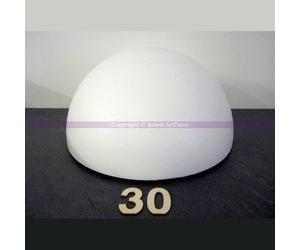 Lealoo Demi-Sphère de 30 cm de diamètre, Dôme Creux en polystyrène de 15 cm de Haut