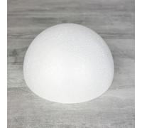 Lealoo Demi-Sphère en Polystyrène, 15 cm de Diamètre, 7,5 cm de Hauteur, Blanc