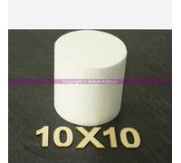 Lealoo Disque épaisseur 10 cm, diamètre 10 cm, Support Dummy en Styropor Blanc