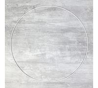 Lealoo Grand Cercle métallique Blanc diam. 50 cm pour Abat-Jour, Anneau epoxy Blanc Attrape rêves